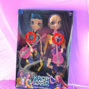 KPOP Demon Hunters Action Figures Set - Blue and Pink